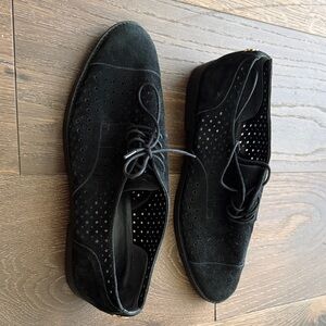 NWOT Ralph Lauren Black Suede Women’s Lace-Up Oxford Shoes